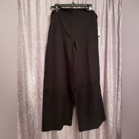 NWT Danielle Bernstein stylish black wide leg dress pant - Picture 3 of 11